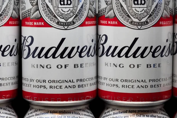 Paul Usa February 2019 Grouping Budweiser Beer Trademark Logo Budweiser — Stock Photo, Image