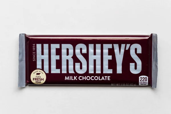 Paul Usa Februari 2019 Singel Hersheys Mjölk Choklad Chokladkaka Och — Stockfoto