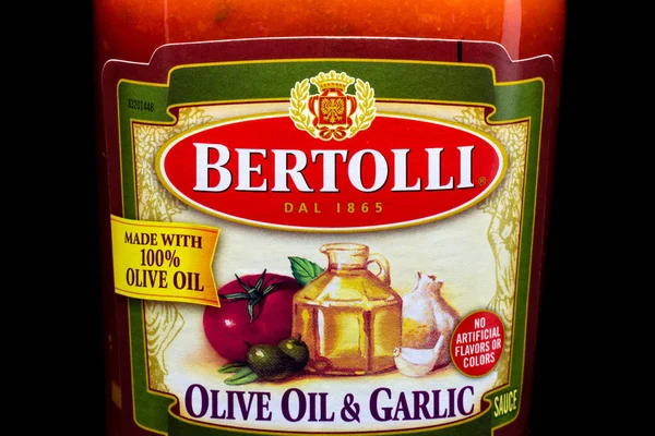 Bertolli Conteneur à sauce italienne et logo de marque déposée — Photo