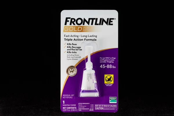 Frontline Gold Container and Trademark Logo — стокове фото