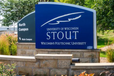Entrance Sign to University of Wisconsin Stout clipart