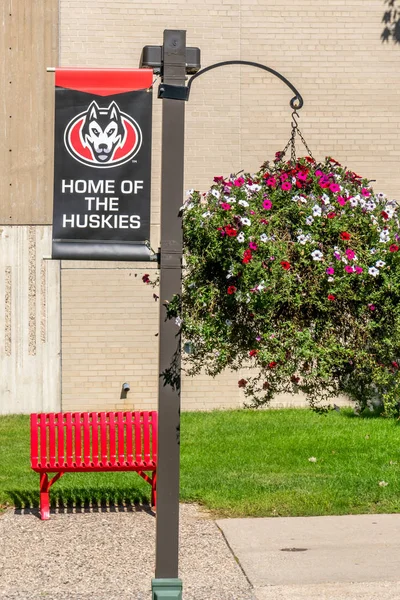 Banner and logo on the campus of St. Cloud State University — Stock Photo, Image