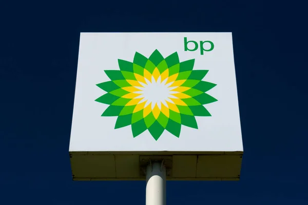 Somerset Usa May 2020 Британська Нафтова Зовнішня Газова Станція Знак — стокове фото
