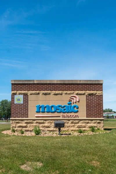Cameron Usa June 2020 Mosaic Telecom Headquarters Exterior Trademark Logo — Stock Photo, Image