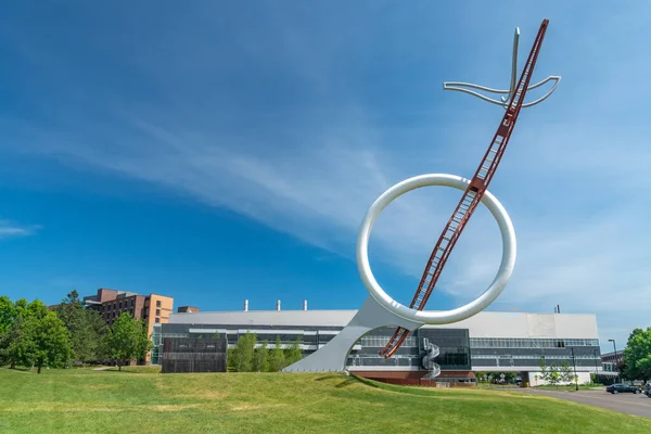 Duluth Usa June 2020 Wild Ricing Moon Sculpture Swenson Science — Stock Photo, Image