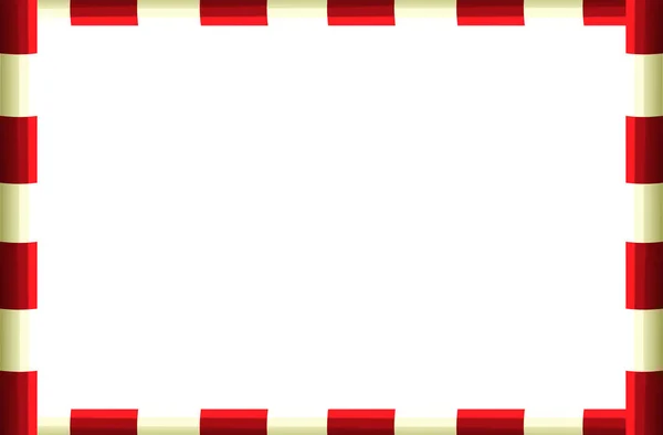 Мультфильм Сцена Рамкой Красные Белые Столбы Иллюстрация Детей — стоковое фото