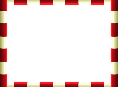 çizgi film sahne çocuklar için çerçeve - kırmızı ve beyaz Polonyalılar - çizim ile