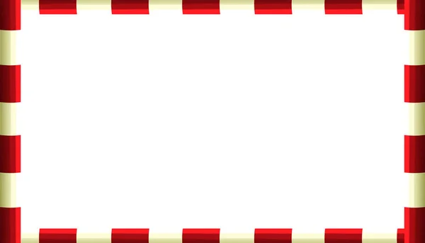 Мультфильм Сцена Рамкой Красные Белые Столбы Иллюстрация Детей — стоковое фото