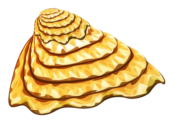 Cartoon Sea Shell Vit Bakgrund Illustration För Barn — Stockfoto