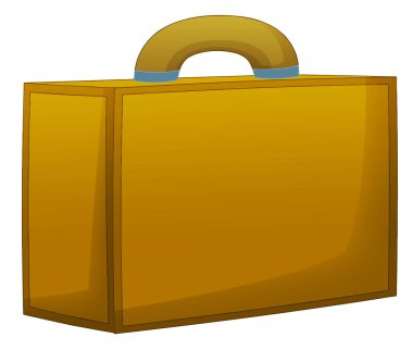 Beyaz arka planda - vektör çizim çocuklar için izole karikatür bavul