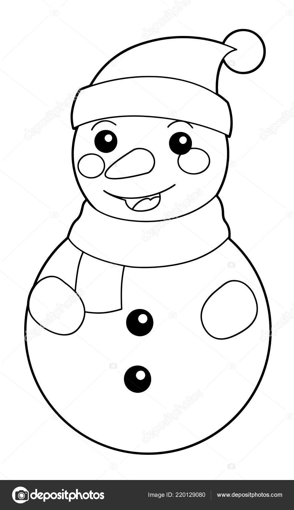 Dibujos para colorear abecedario muñeco de nieve para