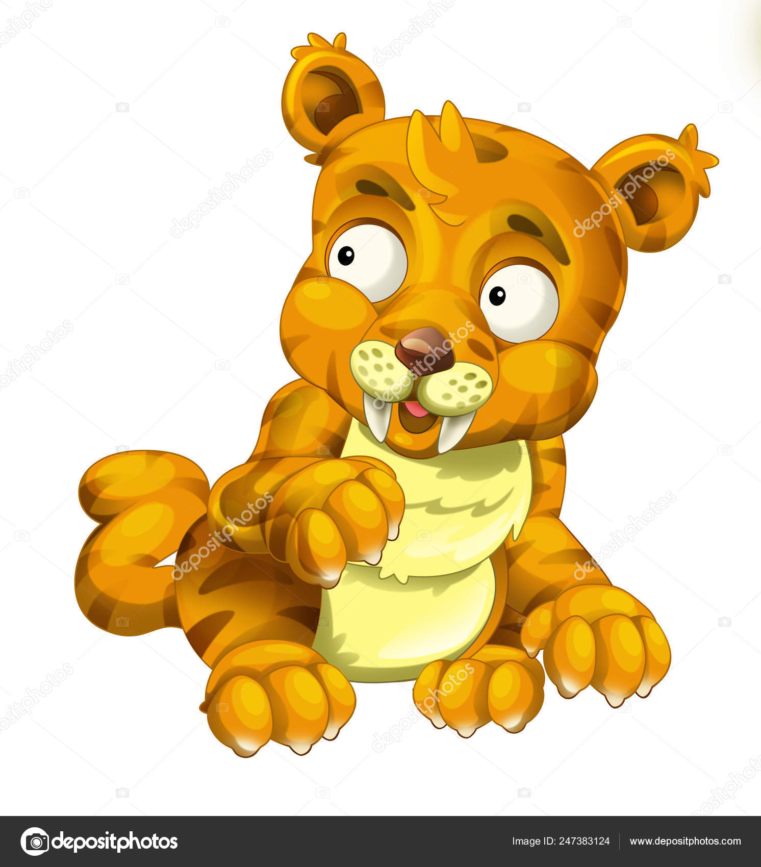 Cartoon Sabre Tooth Wild Cat Isolated White Background Illustration Children Stock Photo C Illustrator Hft 247383124 Milo the cartoon for kids, milo is a cute bunny rabbit. https depositphotos com 247383124 stock photo cartoon sabre tooth wild cat html