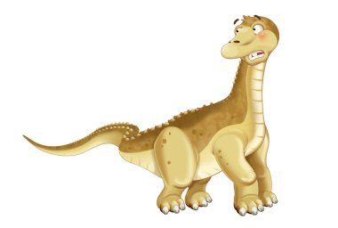 çocuklar için karikatür dinozor Diplodocus apatosaurus illüstrasyon