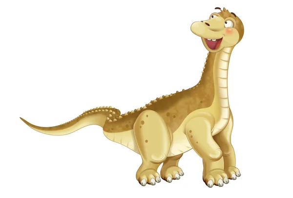 Zeichentrickdinosaurier Diplodocus Apatosaurus Illustration Für Kinder — Stockfoto