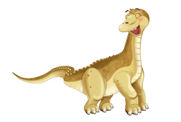 Zeichentrickdinosaurier Diplodocus Apatosaurus Illustration Für Kinder — Stockfoto