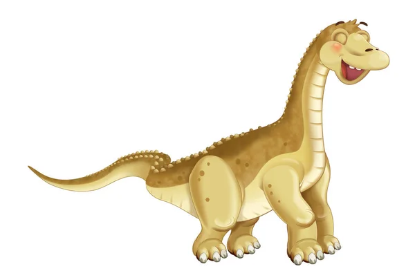 Desenho Animado Dinossauro Diplodocus Apatosaurus Ilustração Para Crianças — Fotografia de Stock
