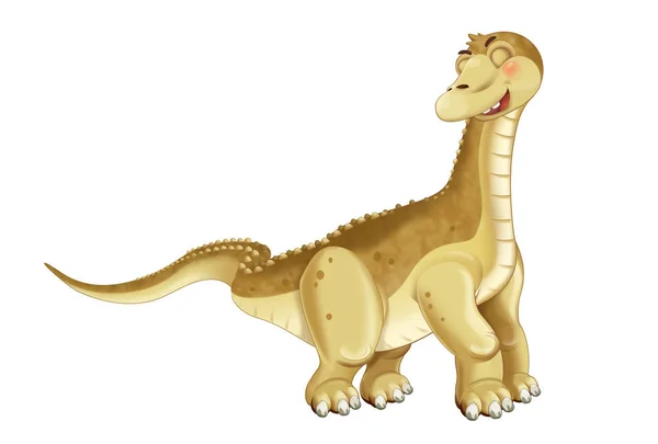 Çocuklar Için Karikatür Dinozor Diplodocus Apatosaurus Illüstrasyon — Stok fotoğraf
