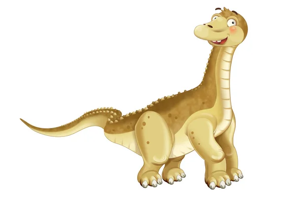 Zeichentrickdinosaurier Diplodocus Apatosaurus Illustration Für Kinder — Stockfoto