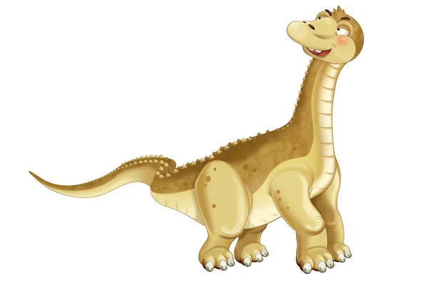 Zeichentrickdinosaurier Diplodocus Apatosaurus Illustration Für Kinder — Stockfoto