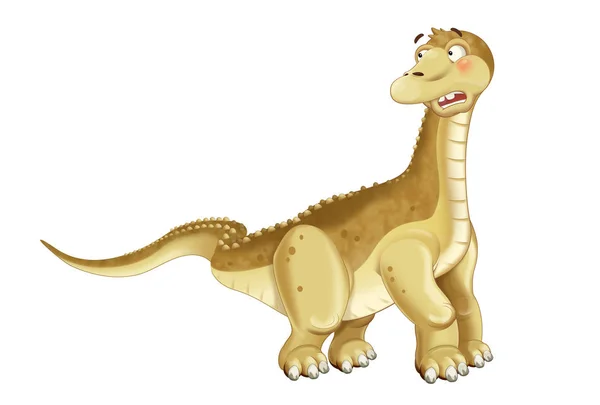 Desenho Animado Dinossauro Diplodocus Apatosaurus Ilustração Para Crianças — Fotografia de Stock