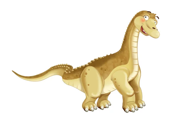 Tecknad Dinosaurie Diplodocus Apatosaurus Illustration För Barn — Stockfoto