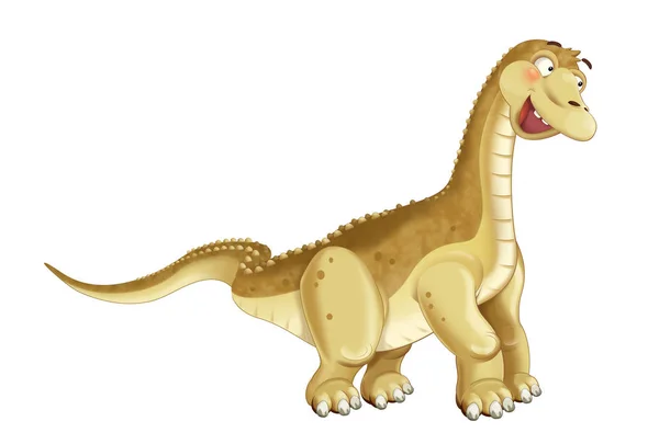 Tecknad Dinosaurie Diplodocus Apatosaurus Illustration För Barn — Stockfoto