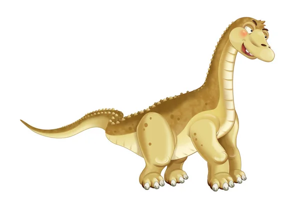 Zeichentrickdinosaurier Diplodocus Apatosaurus Illustration Für Kinder — Stockfoto