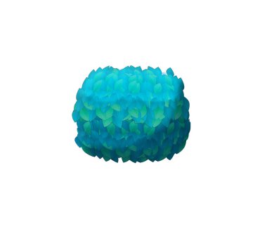 Çocuklar için beyaz arka plan illüstrasyon karikatür doğa elemanı çalı