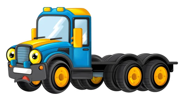 Cartoon gelukkig cisterne truck geïsoleerd op witte achtergrond-illustratie voor kinderen — Stockfoto