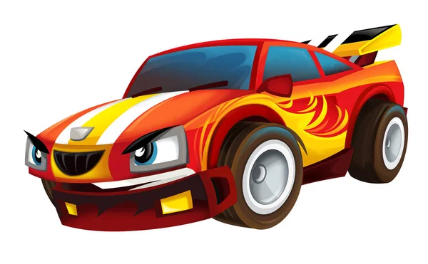 Cool Recherche Dessin Animé Voiture Course Hod Tige Isolé Sur — Photo