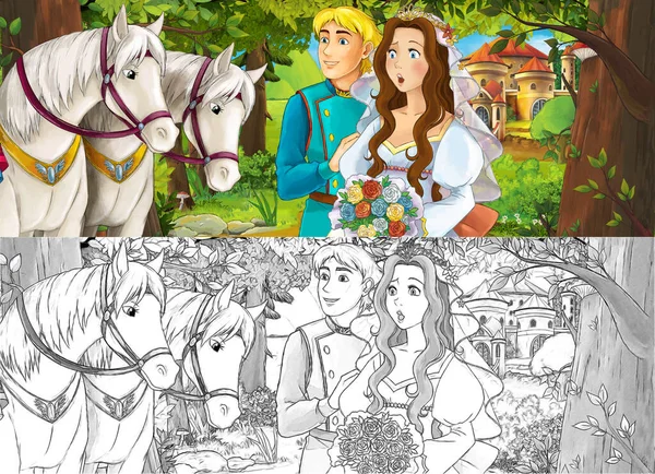 Karikatür çizimi. Orman Bahçesi 'nde çocuklar için çizim yapan prenses.