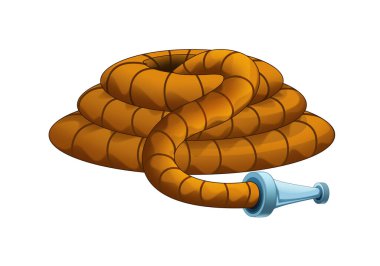 karikatür çizimi su hortumu - itfaiyeci hortumu - beyaz arka plan - çocuklar için illüstrasyon