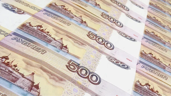 Rus Banknotlar 500 Ruble Yüzeyi — Stok fotoğraf