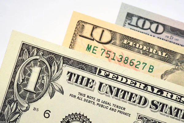 Счета Через Сто Десять Один Доллар Банкноты Крупным Планом — стоковое фото