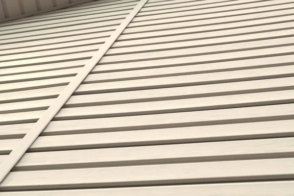 Striped Plastic Siding Surface Piece Cornice Construction Renovation Buildings Light — Stock Photo, Image