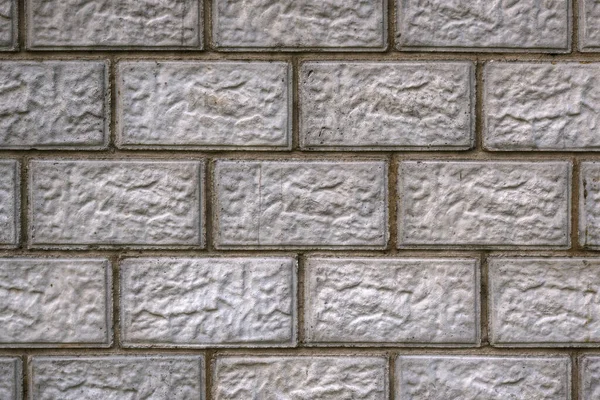 Stěna Domu Šedých Betonových Bloků Zestárlé Pozadí Nebo Tapety Švy — Stock fotografie