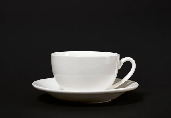 Одна Простая Чашка Кофе Черном Фоне Крупным Планом Фото — стоковое фото