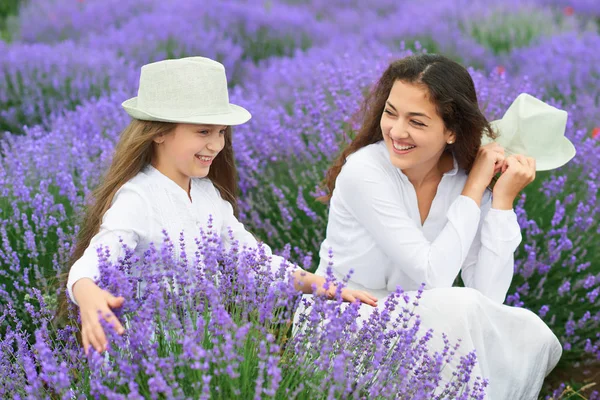 Young Woman Girl Lavender Field Beautiful Summer Landscape Red Poppy — Stock Photo, Image