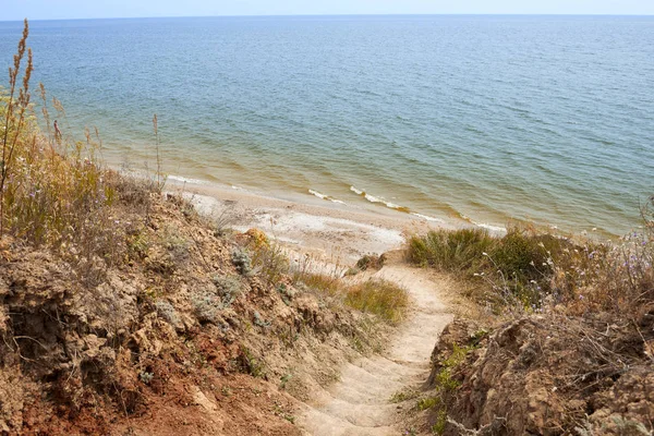 Sökvägen Till Havet Höga Kusten Vackra Sommarlandskap Resor Koncept — Stockfoto