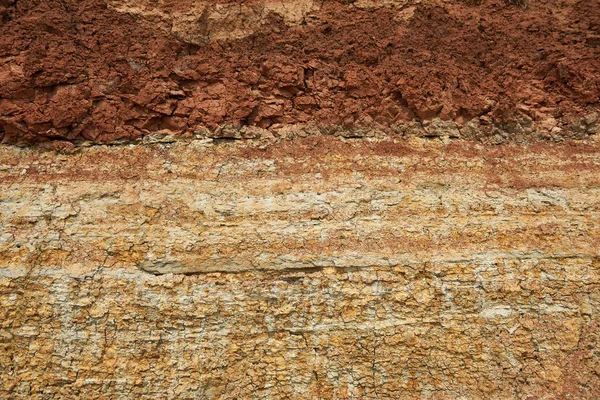 Texturen Torr Lera Vid Havet Klippan Havet Kusten Med Höga — Stockfoto