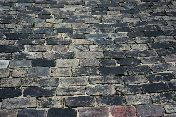 Alte Kopfsteinpflasterstraße Für Hintergrund Oder Textur — Stockfoto