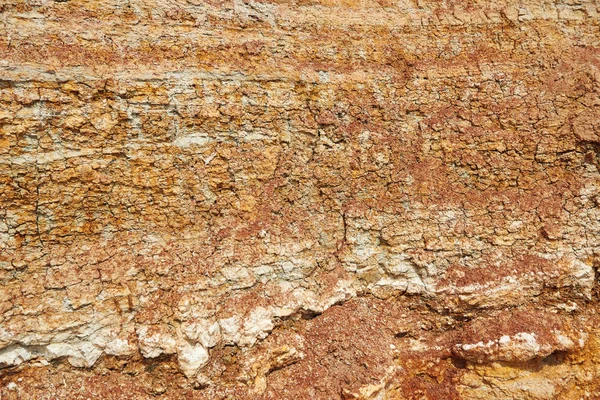 Texturen Torr Lera Vid Havet Klippan Havet Kusten Med Höga — Stockfoto