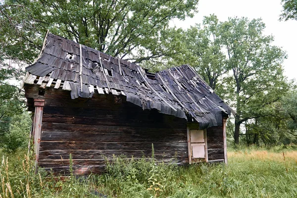 Starý Dřevěný Dům Lese — Stock fotografie