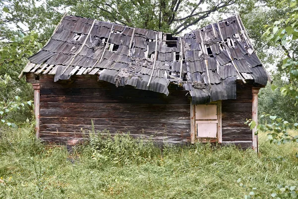 Antigua Casa Madera Bosque — Foto de Stock