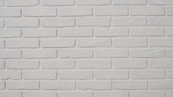 Muro Ladrillo Blanco Como Fondo — Vídeos de Stock