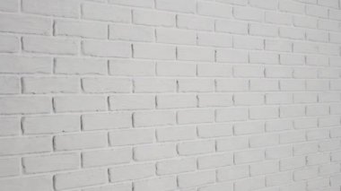 Beyaz tuğla duvar köşesi arka plan olarak