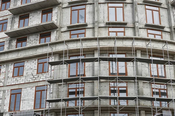 Neubau Bau Gerüste Und Beton — Stockfoto