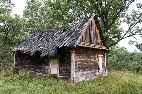 Starý Dřevěný Dům Lese — Stock fotografie