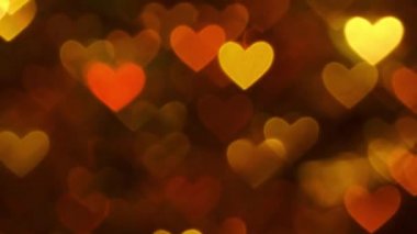 Soyut kalp bokeh arka plan sarı renk 