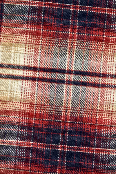 Checkered fabric close up for texture or background — Stock Photo, Image